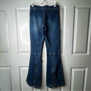 VINTAGE Y2K ARDEN B Zipper Up Stretch Denim Trouser Flare Jeans Size 4